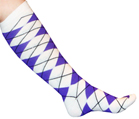 Purple Argyle Knee Socks