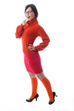 solid orange knee socks