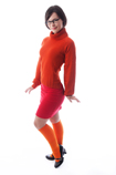solid orange knee socks