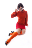 solid orange knee socks