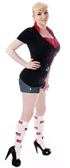 Red/White/Blue Argyle Knee Socks