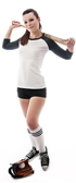 White Tube Socks with Black Stripes