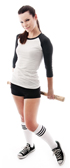 White Tube Socks with Black Stripes