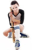 White Tube Socks with Royal Blue Stripes