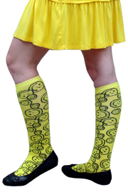Yellow Dress with Black Ballerina Shoes