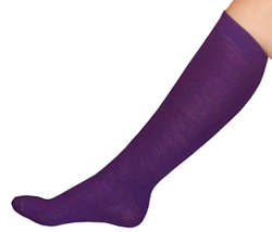 Thin Solid Purple Knee High Socks