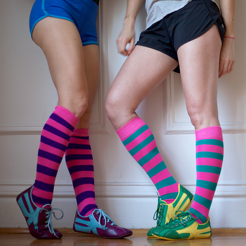 colorful striped socks