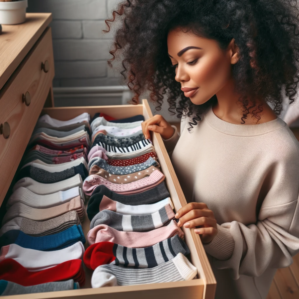 organized sock drawer